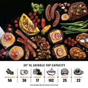 Blackstone Adventure Ready Outdoor Griddle, 2-Burner 28 Propane Flat Top Grill with Flex-fold Legs, Gray