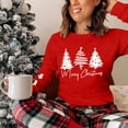 thumbnail image 4 of HOMBOM Red Shirts for Women Long Sleeve Casual Crewneck Christmas Snowman Fall Ladies T Shirts, 4 of 9