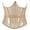 Beige, variant on ,Mesh Corset Waist Trainer for Women Underbust Corset Lace up Waist Cincher Shapewear Body Shaper Black XXS
