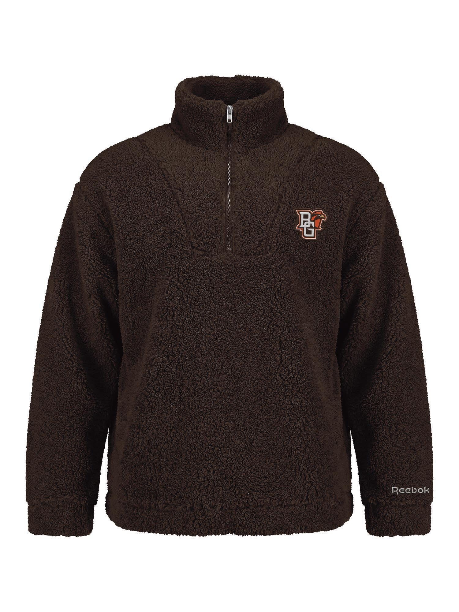 Bowling Green State Falcons Reebok Womens Relaxed Fit Qtr Zip Sherpa Pullover