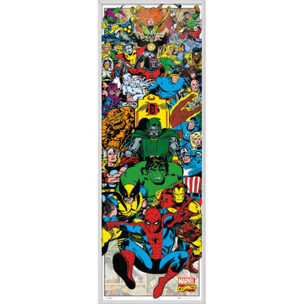 Marvel Comics Superheroes Framed Comic Door Poster / Print (Heroes
