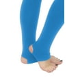 thumbnail image 3 of Vivian's Fashions Long Leggings - Cotton/Stirrup, Misses Size(Turquoise, M), 3 of 3