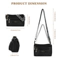 thumbnail image 4 of URSOFINE Quilted PU Leather Crossbody Bag for Women - Multi-Pocket Shoulder Bag with Adjustable Geometric Strap, 4 of 8
