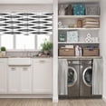thumbnail image 5 of LALILO Kitchen Curtain Valance Wavy Lines Fashion Volume Rod Pocket Window Curtain 52"x 18" Set of 2, 5 of 5