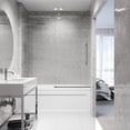 thumbnail image 5 of VIGO Elan 56 to 60 in. W x 66 in. H Sliding Frameless Tub Door in Stainless Steel with 3/8 in. (10mm) Fluted Glass, 5 of 14