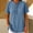#0427-Blue, variant on Neewe Women's Summer 2026 Loose Casual Denim Shirt Casual V Neck Button Short Sleeve Jean Tunic Blouse Tops