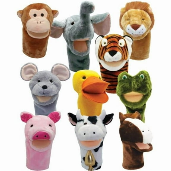 Kids Bigmouth Animal Puppets, Set of 10