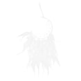 thumbnail image 1 of Miangastore Iron Ring Feather Leather Rope Beads Synthetic Material White 1Pack 18.1x6.1in, 1 of 8
