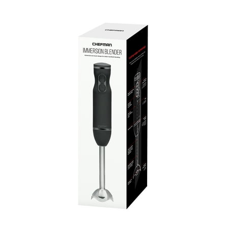 Chefman - Immersion Stick Hand Blender with Stainless Steel Blades - BLACK