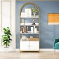 thumbnail image 3 of Modern Tall Etagere Bookcase with Cabinet for Living Room, 3 of 6