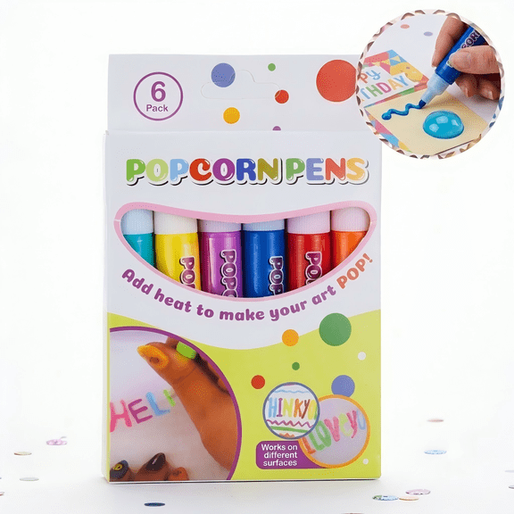 3D Relief Art Pen, Magic Pens 3D Puffy Drawing Kit with 6 Colors, Bubble Art Markers for Crafts, Scrapbooking, Kids Art Projects