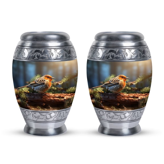 Sparrow On A Tree Branch Cremation Urns, Small Keepsake Urns For Ashes - Mini Urns For Human Ashes Keepsake - Memorial Urns - Little Urns For Ashes For Women (Size -3Inch,2Pcs)