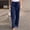 Blue, variant on Womens Linen Fashion Long Pant Elastic Waist High Waist Casual Trousers Teacher Work Clothes Women Pants Casual Set Dress Pants Women Business Casual Women Casual Pants for Work Out Summer Pants