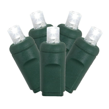 Vickerman 120 Warm White Wide Angle LED Christmas Net Light Set, Green Wire