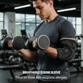 thumbnail image 3 of Caspe 2-Pack Elbow Compression Sleeves for Men & Women, Non-Slip Arm Support for Sports, Tendon Comfort & Everyday Use – Breathable & Durable (Black, Large), 3 of 9