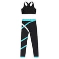 thumbnail image 3 of CHICTRY Kids Girls 2Pcs Sports Gymnastics Dance Outfit Sleeveless Tank Top with Leggings Tracksuit Set, 3 of 7