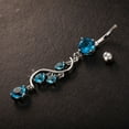 thumbnail image 6 of jiaroswwei Sexy Shiny Cubic Zirconia Dangle Bikini Jewelry Belly Button Navel Barbell Ring, 6 of 8
