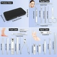 thumbnail image 5 of Manicure Set 19 Pcs Nail Clippers Kit Professional Pedicure Care Tools Stainless Steel Grooming Kit Thick Cutter & File Scissors & Fingernails with Case for Travel or Home Black, 5 of 7