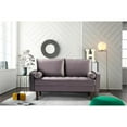 thumbnail image 3 of Home Square 2 Piece Mid-Century Velvet Living Room Loveseat Set in Gray, 3 of 8