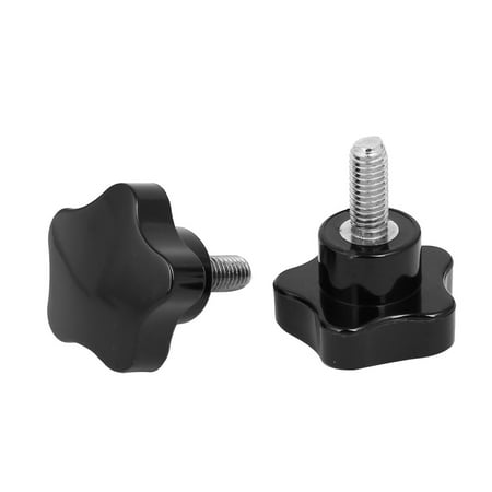 37mm Dia Knob - M8x20mm Male Thread 37mm Dia Plastic Star Head Screw On Clamping Knobs Grip 2pcs
