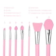 thumbnail image 2 of Juego de 7 brochas de silicona para maquillaje, suaves y duraderas, ideales para base, sombras y rubor. ¡Elige tu color favorito y ahorra en tus cosméticos!, 2 of 6