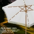 thumbnail image 4 of Autlaycil 7.5 ft Patio Umbrella with Tassel Fringe Stylish, 18 LED Lights Solar Umbrella (White), 4 of 6