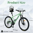 thumbnail image 3 of Aukfa 26" Mountain Bike for Men/Women,24 Speed Adult Bicycle Suspension Fork,Fits Riders 5'4" - 6'2"Green, 3 of 6