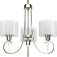 thumbnail image 1 of Progress Lighting P5047-20 Invite 4-Lt. Pendant (20") with White Silk Mylar Shade, 1 of 5