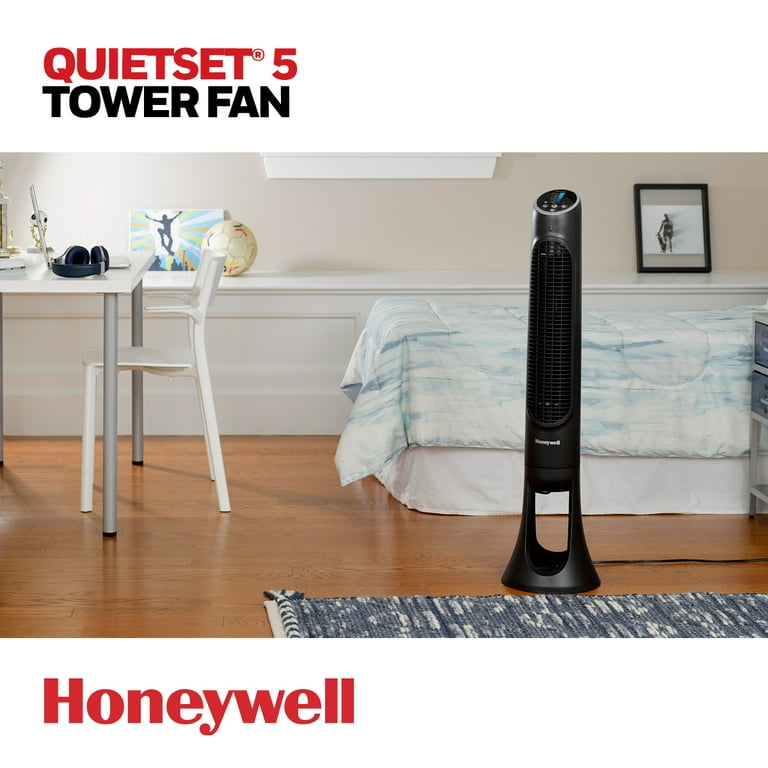 QuietSet Whole Room Tower Fan, White, 5 Speed QuietSet Whole Room Tower Fan, White, 5 Speed