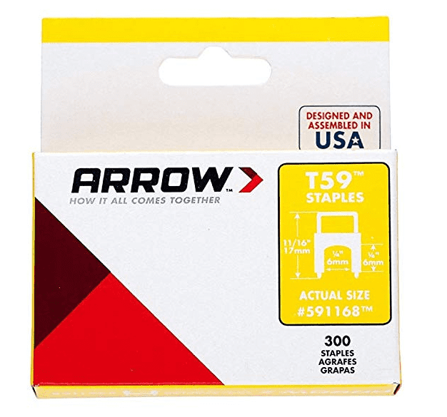 Arrow Fastener 591168 1/4 X 1/4 Clear T59 Staples