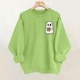 thumbnail image 2 of yardsong Halloween Cute Sweatshirt for Women Trendy Funny Ghost Long Sleeve Hoodies Casual Fall Crewneck Loose Tops Orange,XL, 2 of 6