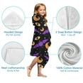 thumbnail image 7 of Halloween Bat Moon Eye Pattern Hooded Bath Towel，50"x30" for Ages 3 To 12 Kids, Quick Dry Lightweight Soft Microfiber Hood Beach Towel Cover Up for Kids, 7 of 7
