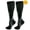 Black, variant on WREESH Unisex Knee High Socks Socks Men Color Pattern Gradation Colour Mixture Nylon Crew Socks Hot Pink