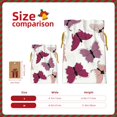 thumbnail image 4 of ZICANCN Christmas Gift Bags, Pink Butterflies Seamless Texture Reusable Fabric Drawstring Storage Bags with Drawstring, Small Size, 4 of 7