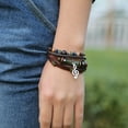 thumbnail image 2 of Jewelry VerPetridure Women Multilayer Handmade Wristband Leather Bracelet Bangle, 2 of 6