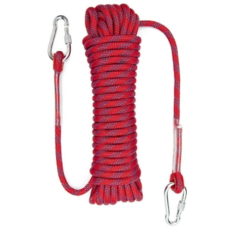 NK HOME 10 mm Static Outdoor Rock Climbing Rope, Fire Escape Safety Rappelling Rope Climbing Rope 15M (49.2ft), 20M