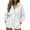 White, variant on Ghalytn Women's Fleece Lined Hooded Jacket Waist Cinched Coat Zip and Snap Button Front Long Sleeve Outerwear with Pockets