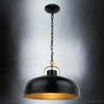 thumbnail image 3 of Luxury Rustic Pendant, 11''H x 16''W, Matte Black Finish, Caria Collection, by Urban Ambiance, 3 of 8