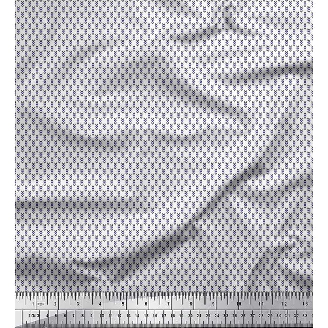 Soimoi Cotton Voile Fabric Arrow Small Printed Fabric 1 Yard 42 Inch Wide