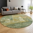 thumbnail image 6 of Addison Rugs Mayfield Premium Machine Washable Transitional Abstract Green Round Rug, 8' x 8', 6 of 6