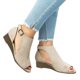 thumbnail image 2 of WILLBEST Sandalias Flexibles De Verano Para Mujer, Zapatos Informales Con Punta Abierta, Cuñas, Cómodos, Suaves Y Transpirables, Con Hebilla Y Correa, 2 of 5