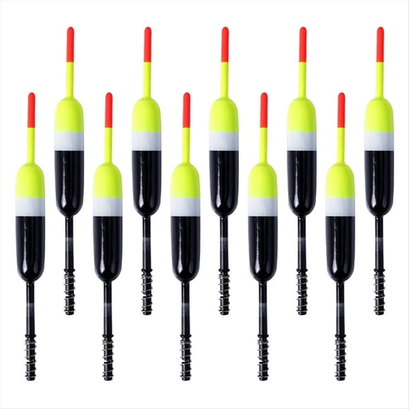 10 Pcs Fishing Bobbers Fishing Floats Crappie Bobbers Spring Slip Bobbers Fishing Float Accessories for Fishing,10 * Fishing Bobbers,Black & Yellow