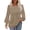 Khaki, variant on Women's Long Sleeve Pleated Blouses Loose Fit Dressy Casual Tunic Tops Smocked Cuffs Business Work Shirts