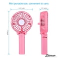 thumbnail image 4 of Spencer 1200 mAh Battery Handheld Mini Fan Rechargeable Foldable USB Personal Cooling Fan, Pink, 4 of 7