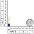 thumbnail image 3 of Gem Stone King 18K Yellow Gold Plated Silver Blue Lapis Pendant Necklace for Women | 2.03 Cttw | Gemstone Birthstone | Emerald Cut 9X7MM | With 18 inch Silver Chain, 3 of 5