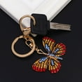 thumbnail image 2 of FRCOLOR 1pc Shape Keychain Rhinestone Keyring Metal Bag Pendant Gift Key Chains for Women Kids Red, 2 of 8