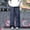 Navy, variant on Blmnix Cargo Men Pants Travel Pants Low Waisted Carpenter Pants Baggy Pant Yellow Long Straight-Leg Mens Pants Casual,L