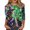 Multicolor, variant on Halloween Tops for Women Bat Castle Crew Neck Horror T Shirts Bone Pumpkin 3/4 Sleeve Spooky Shirts, 3XL