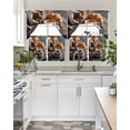 thumbnail image 5 of Coffee Bread Swag Valance for Window, 3 Piece Modern Hot Coffee Cup Croissant Light Filtering Swag Curtain Rod Pocket Kitchen Curtain Valance for Bedroom 3 Piece, 5 of 6