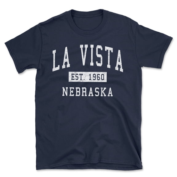 La Vista Nebraska Classic Established Men's Cotton T-Shirt